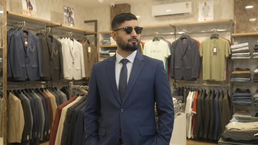 Suit collection at Bachcha Jee Garments menswear store Prayagraj
